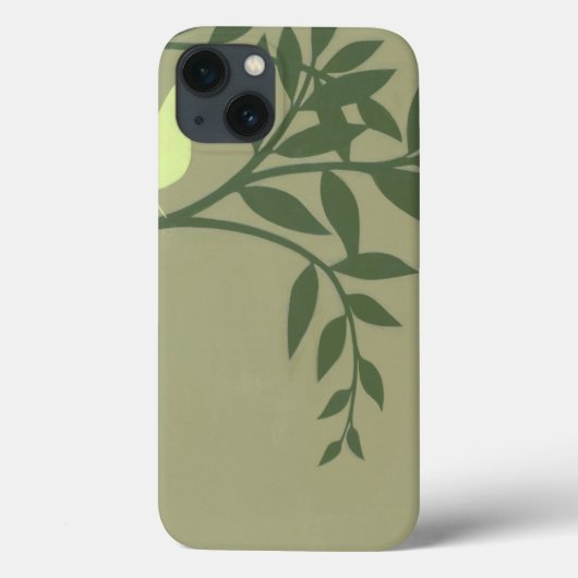 緑の枝でとまる緑の鳥 Case-Mate iPhoneケース (裏面)