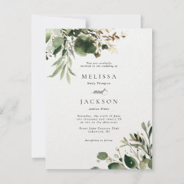 緑の枝とクリーム結婚ズ ポストカード