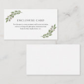 緑の枝とラベンダーのエンクロージャカード エンクロージャーカード (正面/裏面)