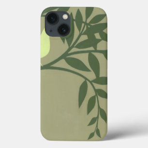 緑の枝にとまった緑の鳥 iPhone 13ケース