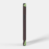 緑の枝のシームレスな春のパターン iPhoneケース (右側面)