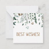 緑の枝はがき付きアントラー ノートカード (裏面)