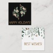 緑の枝はがき付きアントラー ノートカード (正面/裏面)