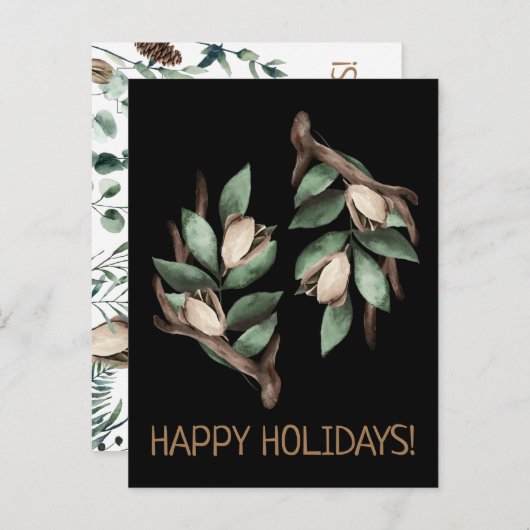 緑の枝はがき付きアントラー 案内ポストカード (正面/裏面)