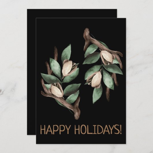 緑の枝はがき付きアントラー 案内状 (正面/裏面)