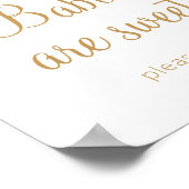 緑の枝オレンジ色の赤ちゃんシャワーベビーは甘い ポスター (角)