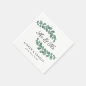 緑の枝ミスター&ミスターゲイ結婚ズ スタンダードカクテルナプキン (角)