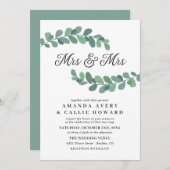 緑の枝ミセス・アンド・ミセス結婚ズ 招待状 (正面/裏面)