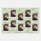 緑の枝メリー書道写真白色タイプ ラッピングペーパーシート (正面3)