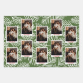 緑の枝メリー書道写真白色タイプ ラッピングペーパーシート (正面)