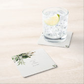 緑の枝結婚の スクエアペーパーコースター (インサイチュ)