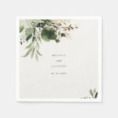 緑の枝結婚の スタンダードカクテルナプキン (正面)