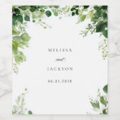 緑の枝縁ど結婚の数 ワインラベル (シングルラベル)