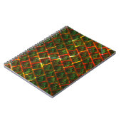 '緑の枠で囲まれた目'、スクラッチまたは赤いグリッド。 ノートブック (左側)