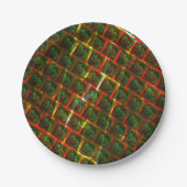 '緑の枠で囲まれた目'、スクラッチまたは赤いグリッド。 ペーパープレート (正面)