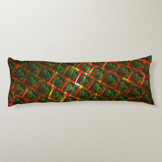 '緑の枠で囲まれた目'、スクラッチまたは赤いグリッド。 ボディピロー (裏面)