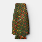 '緑の枠で囲まれた目'、スクラッチまたは赤いグリッド。 ボトルクーラー (正面)