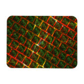 '緑の枠で囲まれた目'、スクラッチまたは赤いグリッド。 マグネット (横)