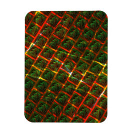 '緑の枠で囲まれた目'、スクラッチまたは赤いグリッド。 マグネット