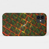 '緑の枠で囲まれた目'、スクラッチまたは赤いグリッド。 Case-Mate iPhoneケース (裏面(横))