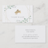 緑の枠のピアニスト 名刺 (正面/裏面)