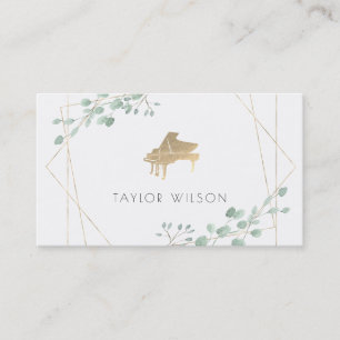 緑の枠のピアニスト 名刺