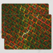 緑の枠の目、引っかき傷または赤い格子模様。 メニュー (正面/裏面)