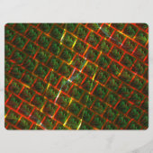 緑の枠の目、引っかき傷または赤い格子模様。 メニュー (裏面)