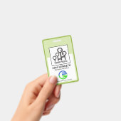 緑の枠ボーダー会社従業員ナース写真 バッジ (手持ち)