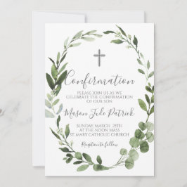 緑の枠確認招待状 招待状