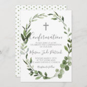 緑の枠確認招待状 招待状 (正面/裏面)