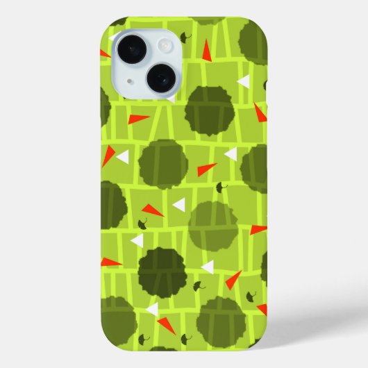 緑の柄 Case-Mate iPhoneケース (裏面)