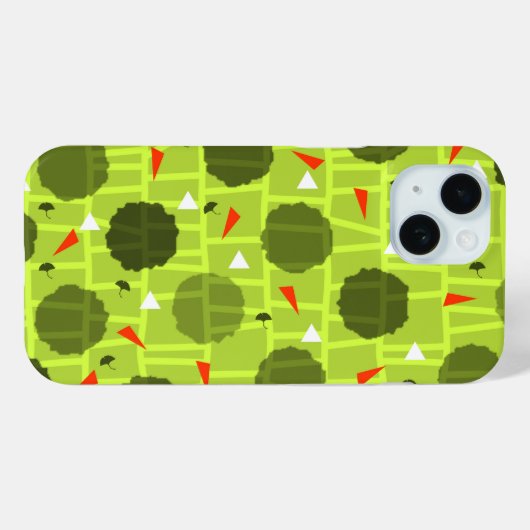 緑の柄 Case-Mate iPhoneケース (裏面 (横))