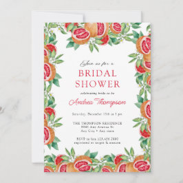 緑の柑橘 |ブライダルシャワー招待状 招待状