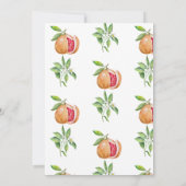 緑の柑橘 |ブライダルシャワー招待状 招待状 (裏面)