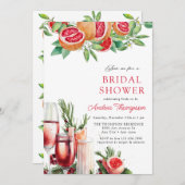 緑の柑橘 |ブライダルシャワー招待状 招待状 (正面/裏面)