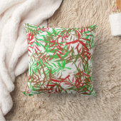 緑の柳葉 クッション (ブランケット)