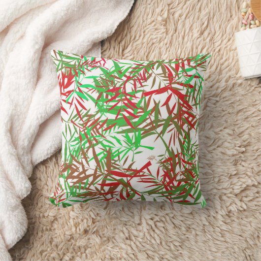 緑の柳葉 クッション (ブランケット)