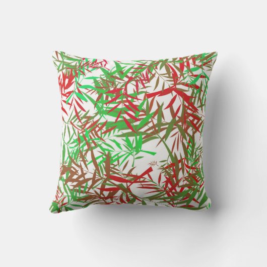 緑の柳葉 クッション (裏面)