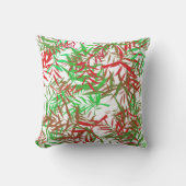 緑の柳葉 クッション (正面)