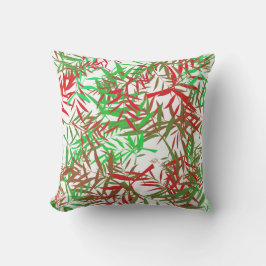 緑の柳葉 クッション