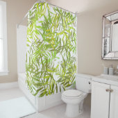 緑の柳葉 シャワーカーテン (インサイチュ)