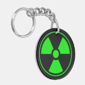 緑の核放射線シンボル キーホルダー (正面左)