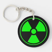 緑の核放射線シンボル キーホルダー (正面)