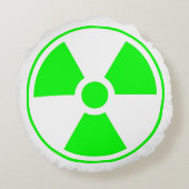 緑の核放射線シンボル ラウンドクッション (裏面)