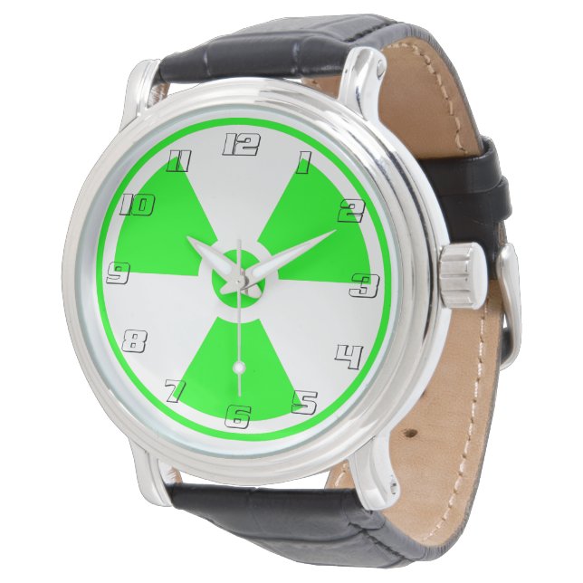 緑の核放射線シンボル 腕時計 (アングル)
