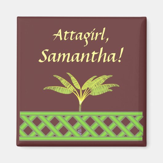 緑の格子付きカスタムマグネットMM07Ng マグネット (正面)