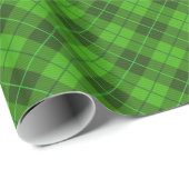 緑の格子模様のクリスマス ラッピングペーパー (ロールコーナー)