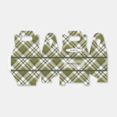 緑の格子模様の任意の大事な行事の好意ボックス フェイバーボックス (折り畳みなし)