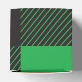 緑の格子模様メリークリスマス フェイバーボックス (上部)